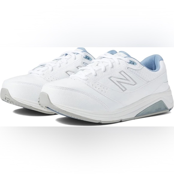 NEW BALANCE 928v3 White Leather Low Top Walking Sneakers or Shoes Sz 8.5 - Picture 1 of 12